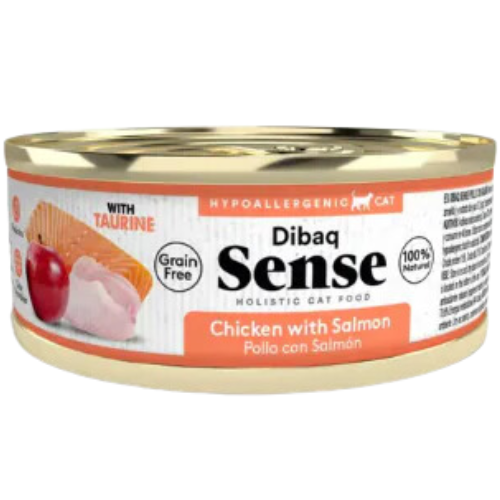 Alimento Húmedo Dibaq Sense para Gato Adulto sabor Salmón y Pollo 70 g