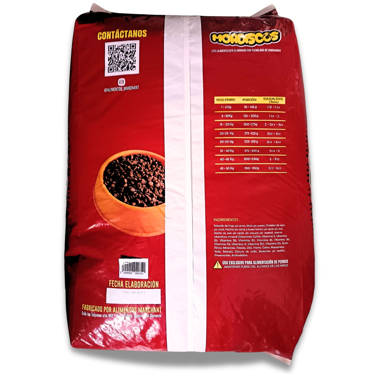 Mordiscos alimento para perro adulto 25 kg