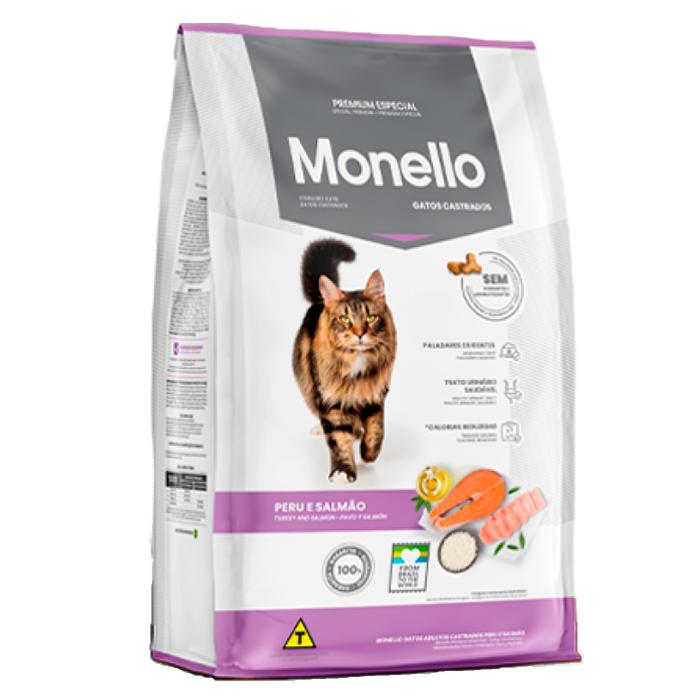 Alimento Monello para Gatos Castrados sabor Pavo y Salmón 1 Kg