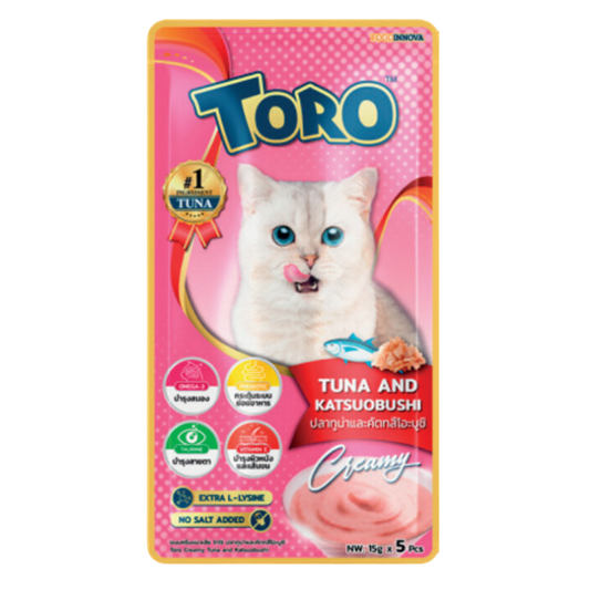 Caja de Snack Toro Creamy sabor Atún y Katsuobushi (5gx5x12)