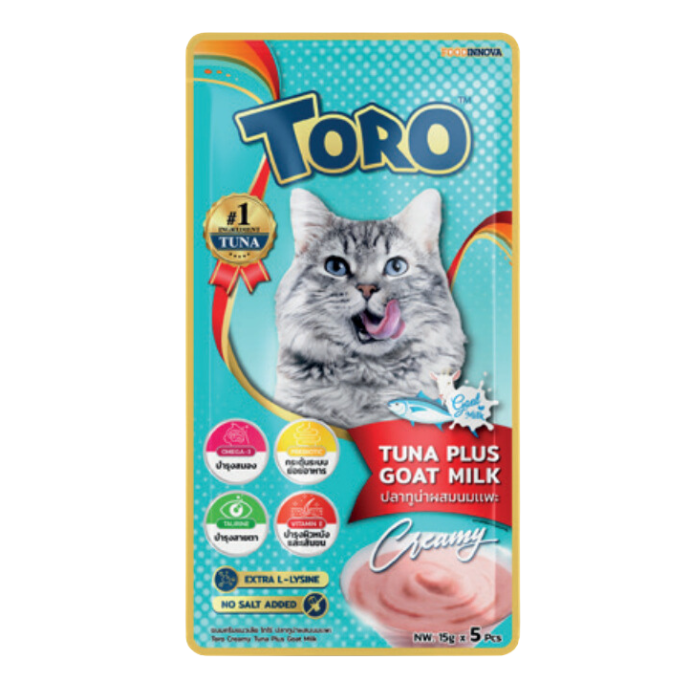 Caja de Snack Toro Creamy Atún y Leche de Cabra 12x5x15 g
