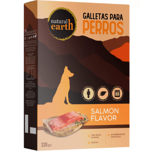 Galleta para Perros Natural Earth sabor Salmón 330 g