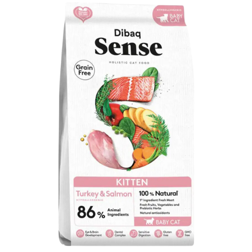 Alimento Dibaq Sense para gatito Kitten sabor Pavo & Salmón 1.5 Kg