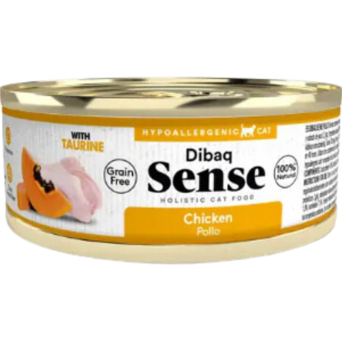 Alimento Húmedo Dibaq Sense para Gato Adulto sabor Pollo y papaya 70 gr