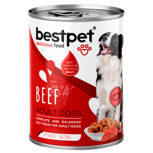 Alimento Húmedo Premium Bestpet para Perro sabor Trozos de Carne 400 gr