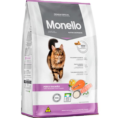 Monello Alimento Gatos Castrados Pavo y Salmón 10,1Kg