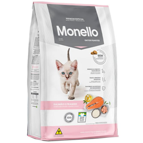 Alimento Monello para Gatito Kitten sabor Salmón y Pollo 1 Kg