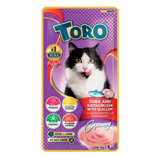Caja de Snack Toro Creamy Atún y Katsoubushi con Vieira (almeja) 12x5x15 g