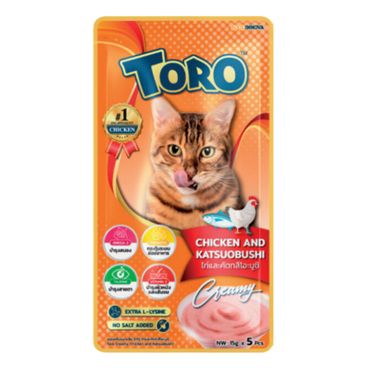 Caja de Snack Toro Creamy Pollo y Katsuobushi 12x5x15 g