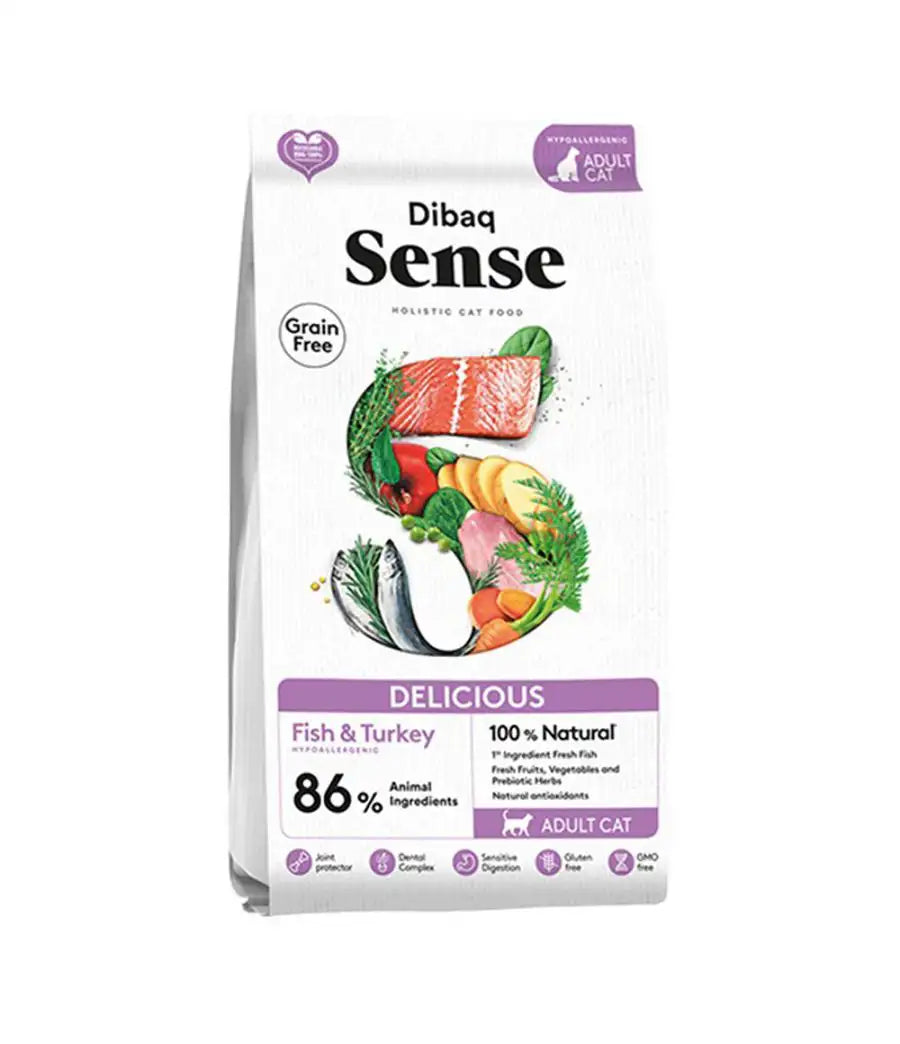 Dibaq Sense Alimento Gato Adulto Delicious Pescado & Pavo 1.5 Kg