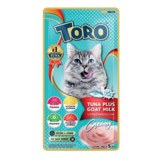 Caja de Snack Toro Creamy Atún y Leche de Cabra 12x5x15 g